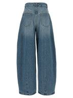 Jean en coton bleu taille haute