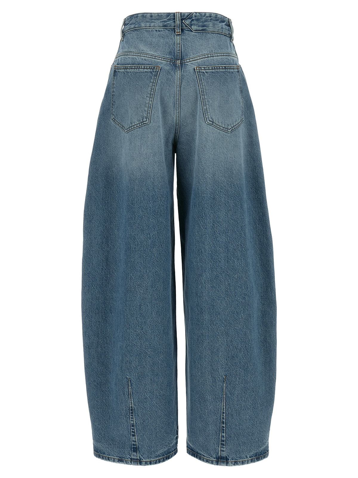 Jean en coton bleu taille haute