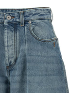 Jean en coton bleu taille haute
