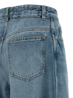 Jean en coton bleu taille haute