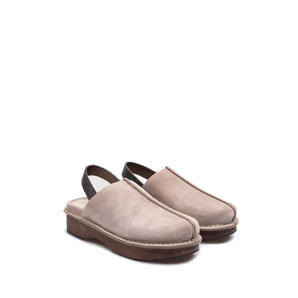 Mules en cuir – Marron