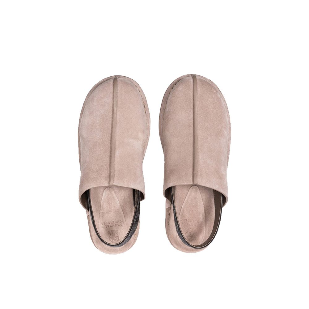 Mules en cuir – Marron