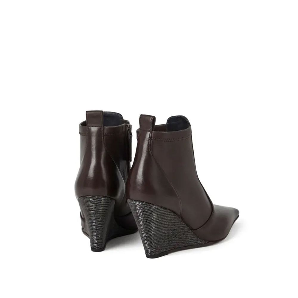 Leather Ankle Boots – Brown