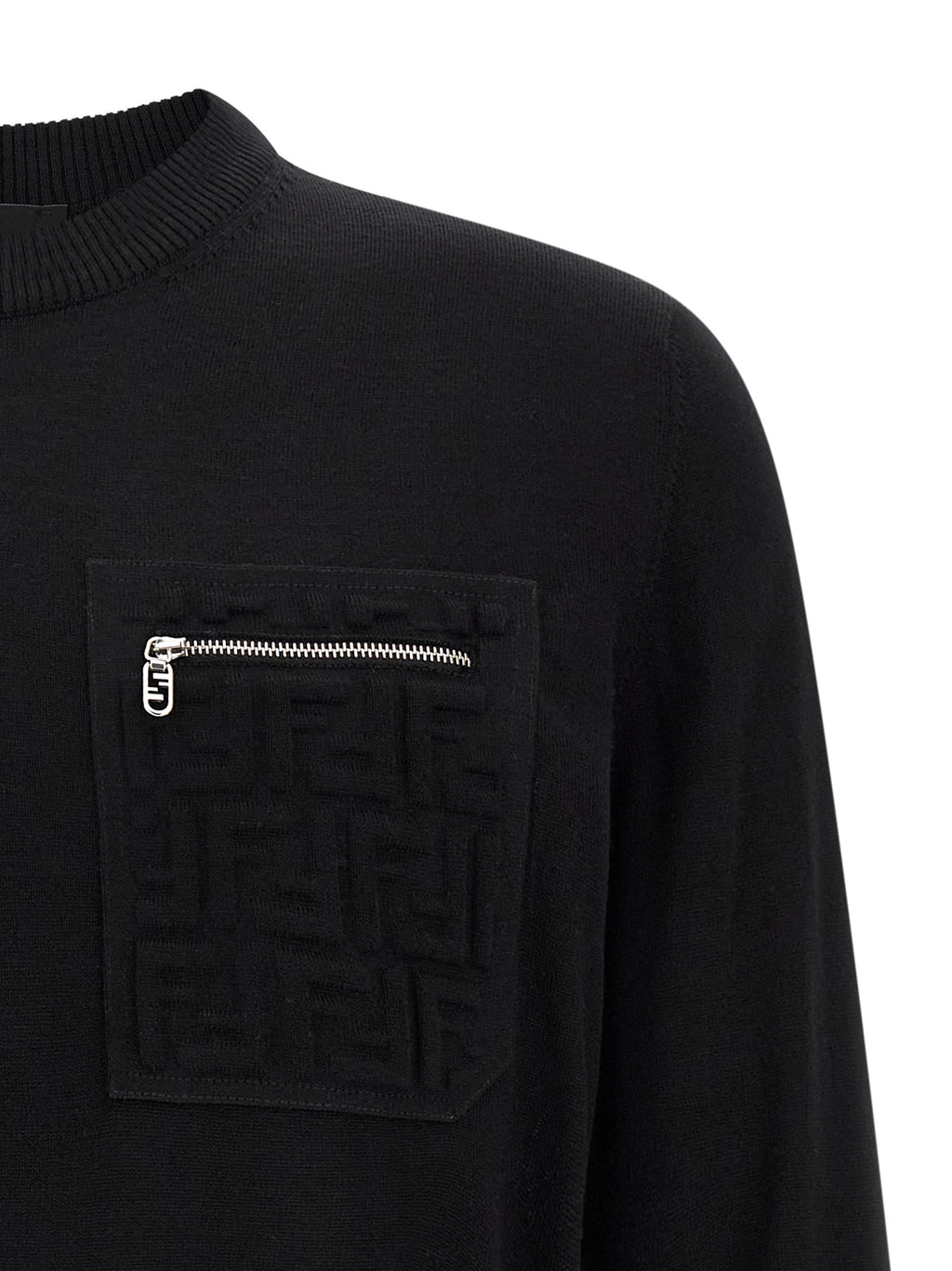 FF Virgin Wool Cardigan – Black