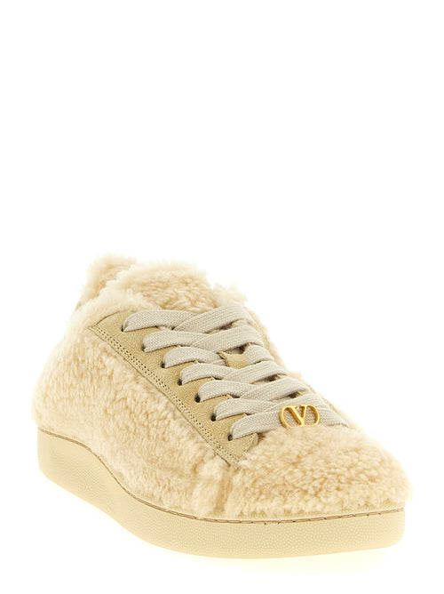 Baskets en laine beige