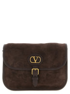 Brown Suede Crossbody Bag