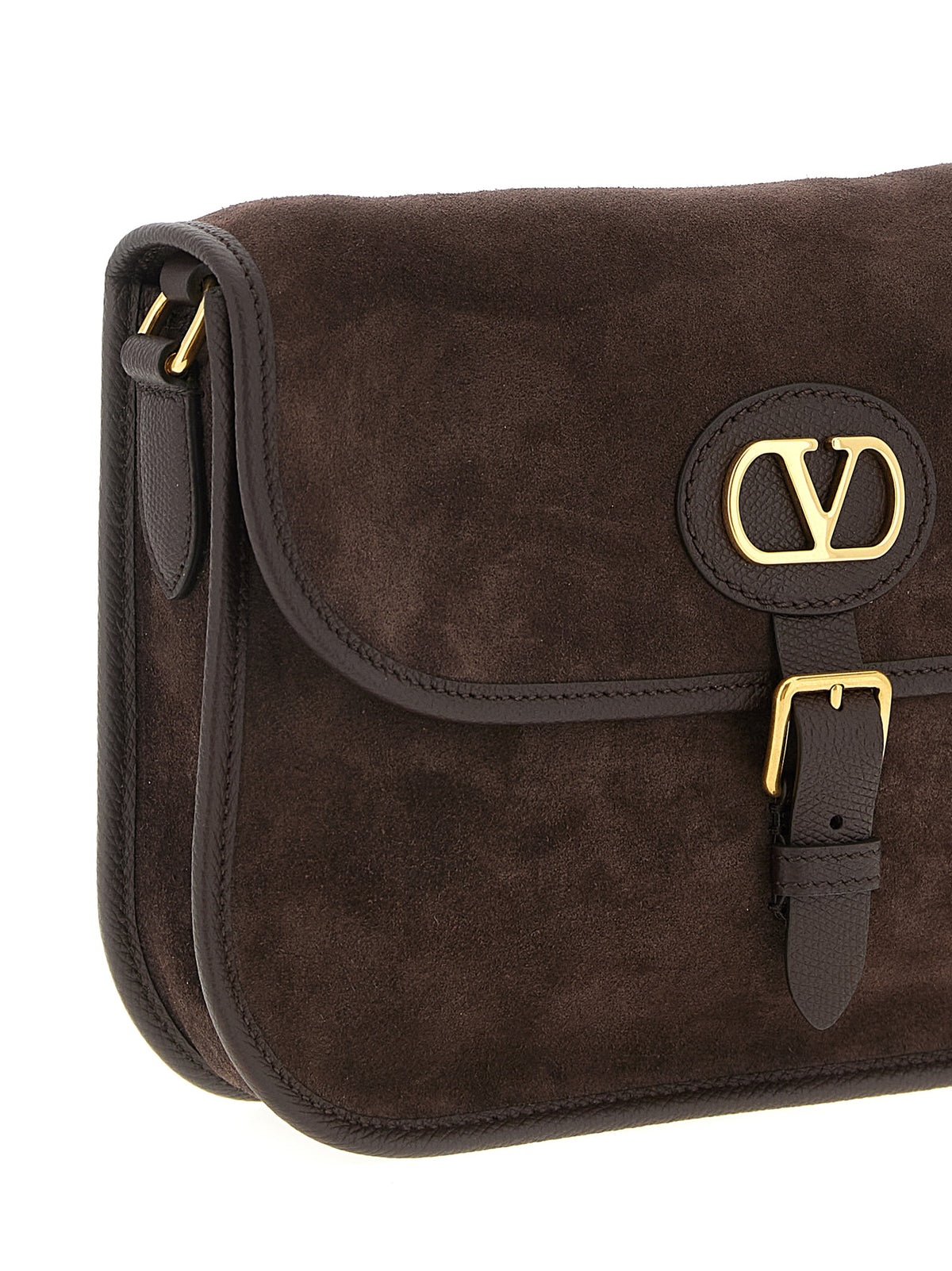 Brown Suede Crossbody Bag