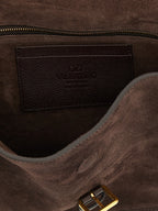 Brown Suede Crossbody Bag