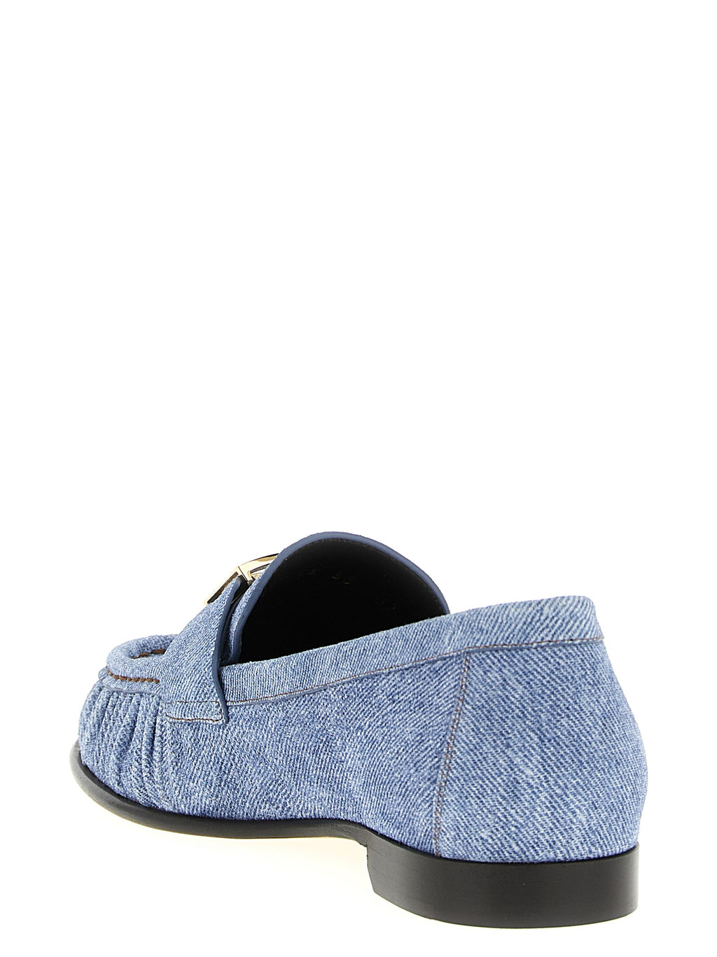 Mocassins à enfiler en veau bleu