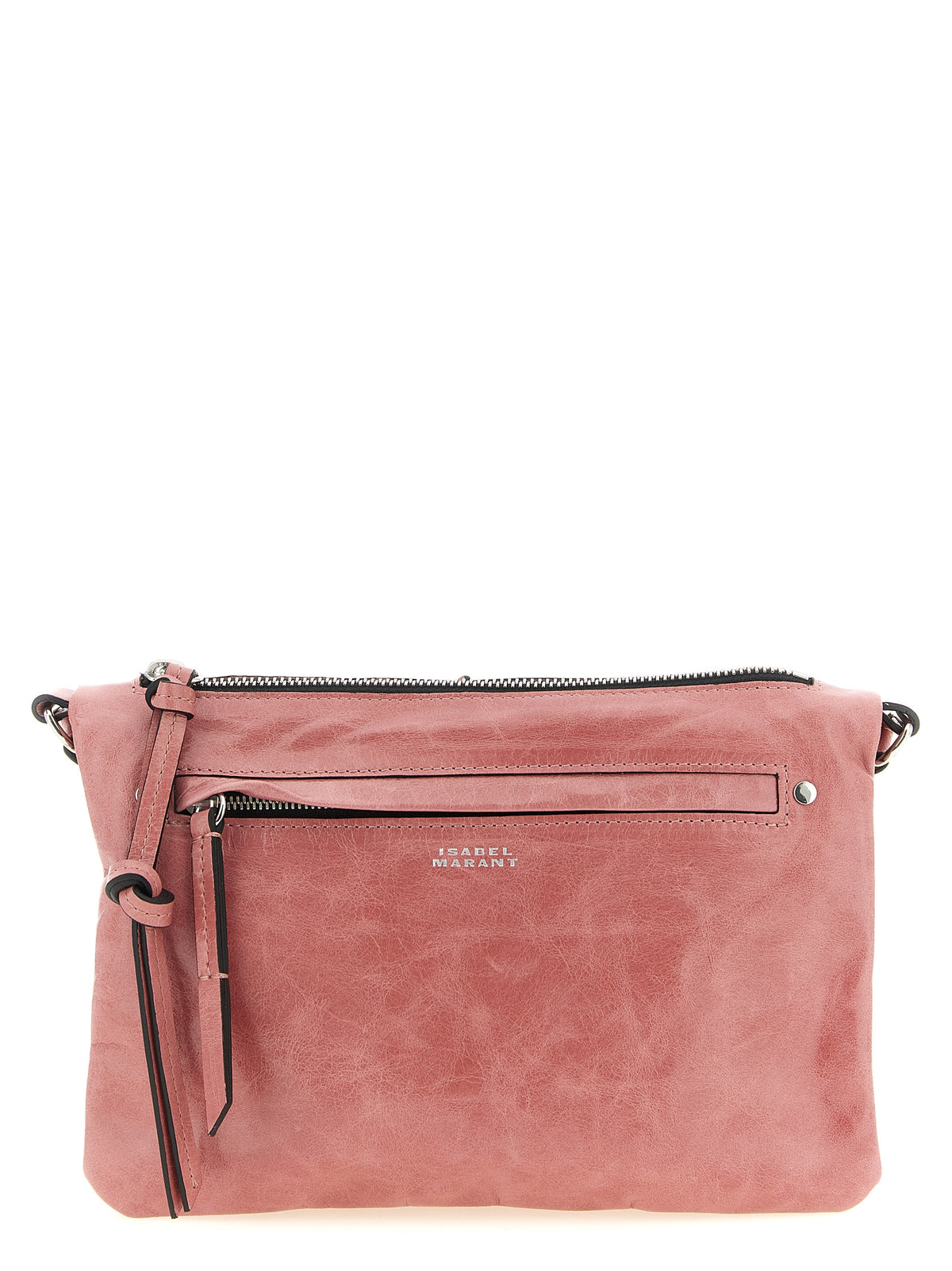 Sac bandoulière en cuir rose
