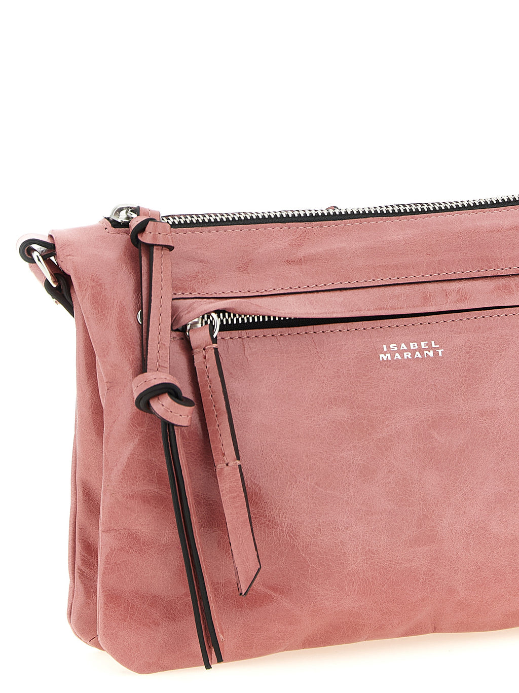 Sac bandoulière en cuir rose