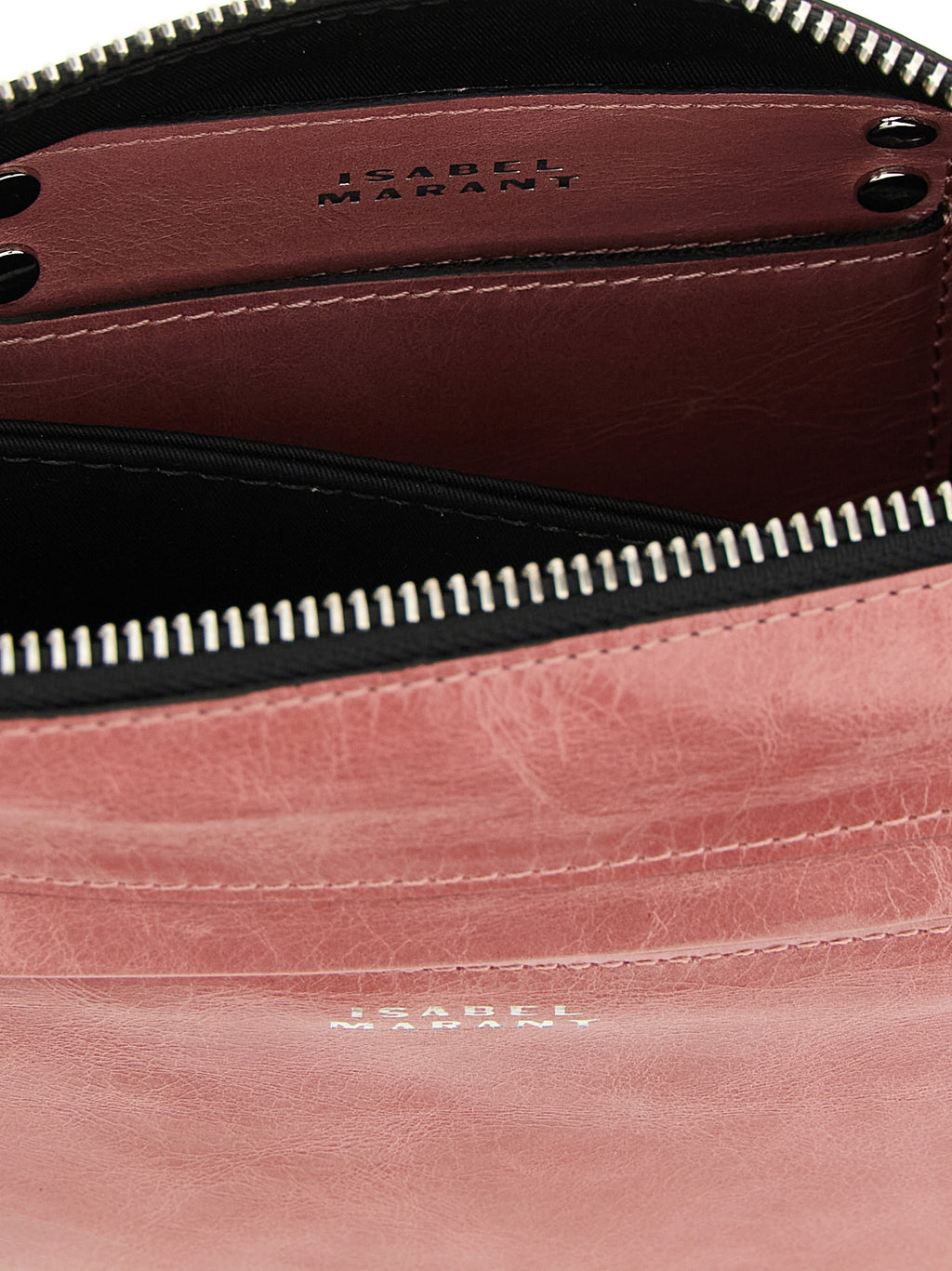 Sac bandoulière en cuir rose