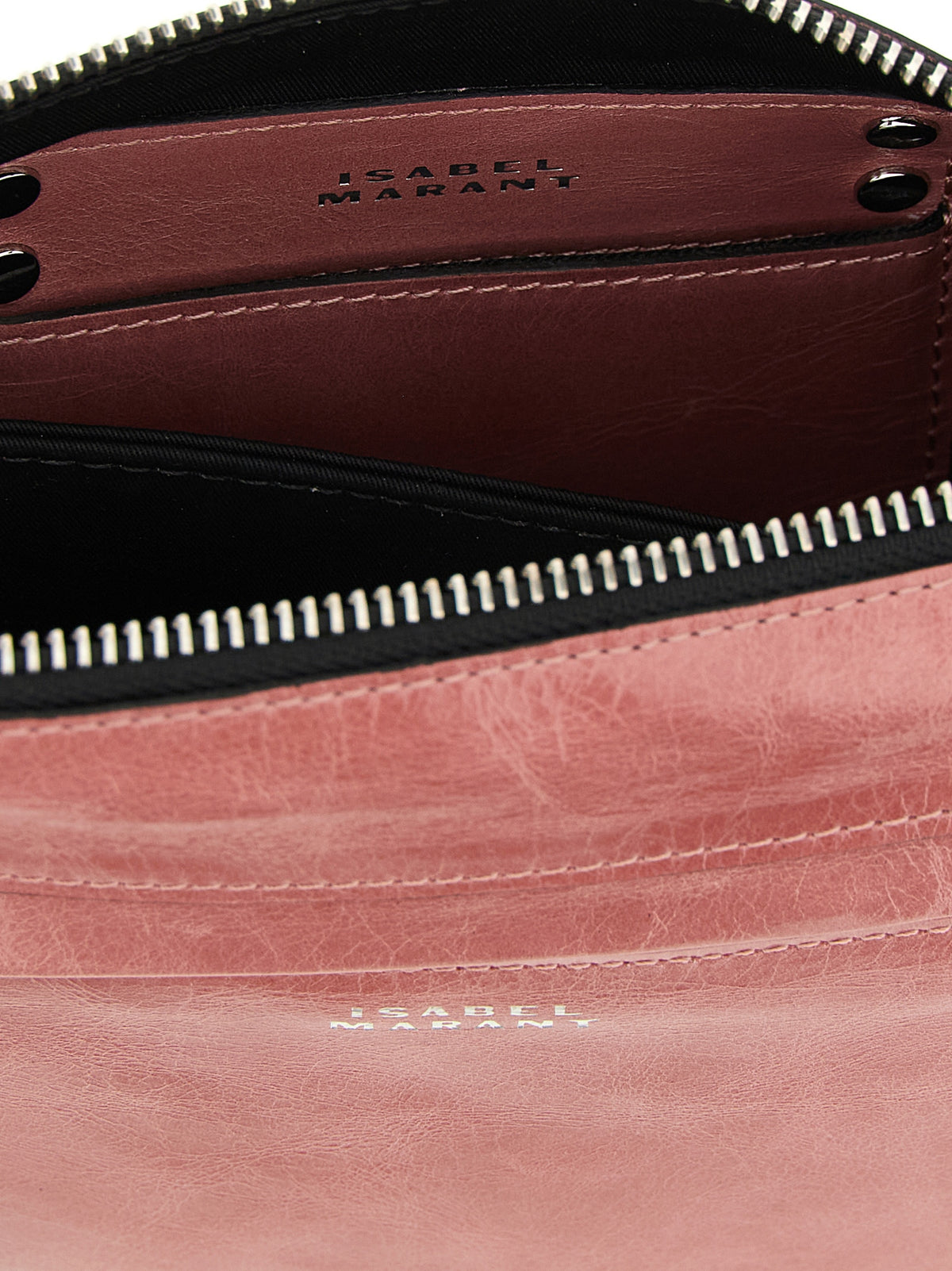 Sac bandoulière en cuir rose