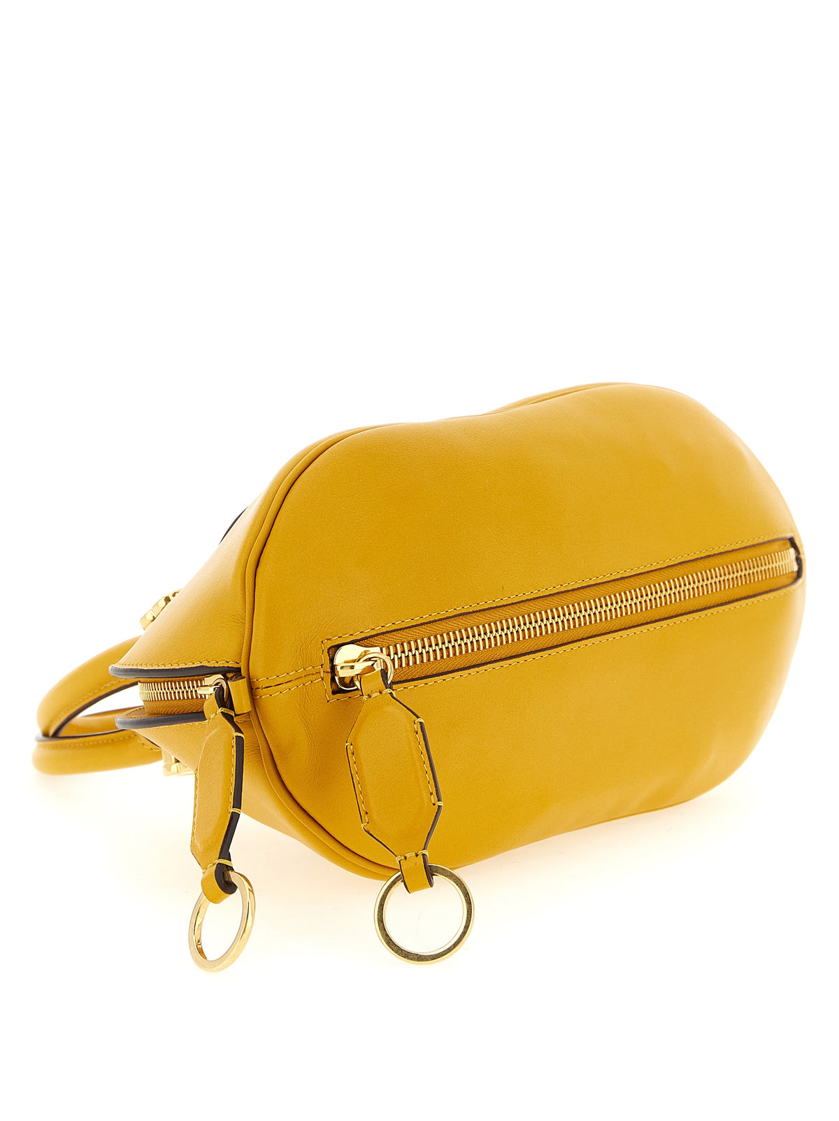 Sac à main en cuir jaune