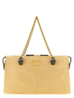 Sac à bandoulière en cuir beige
