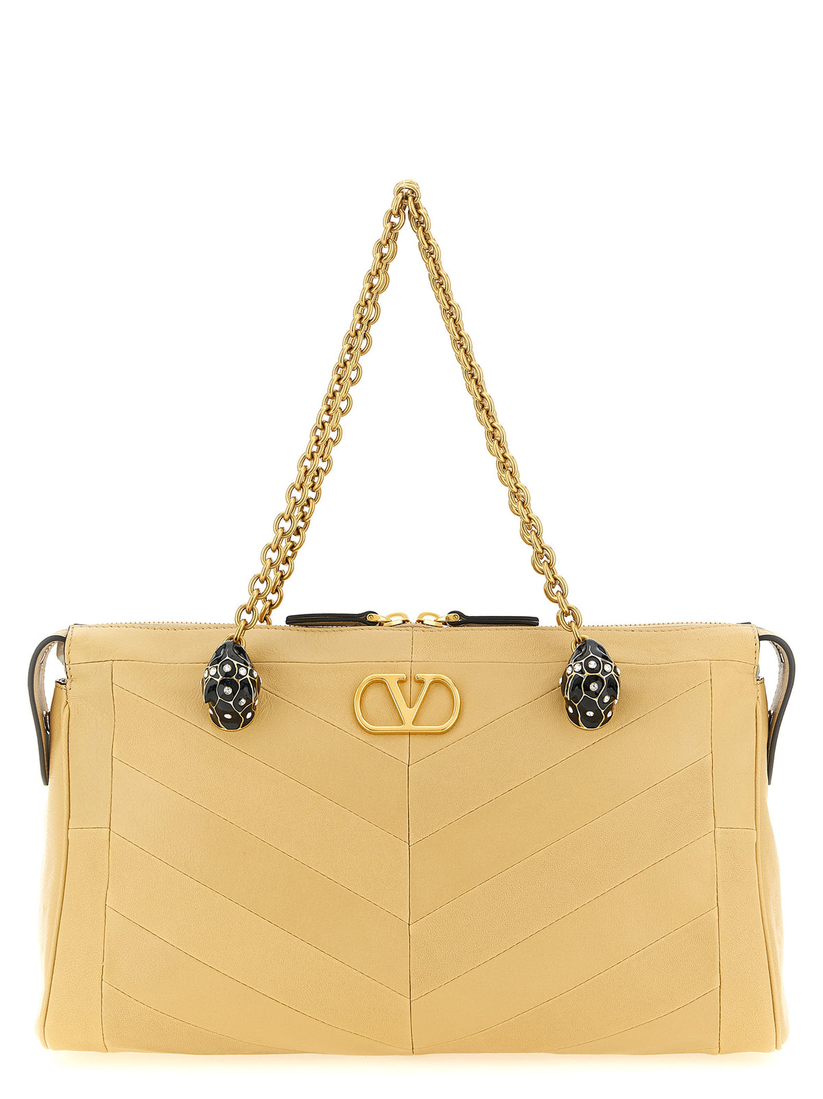 Sac à bandoulière en cuir beige
