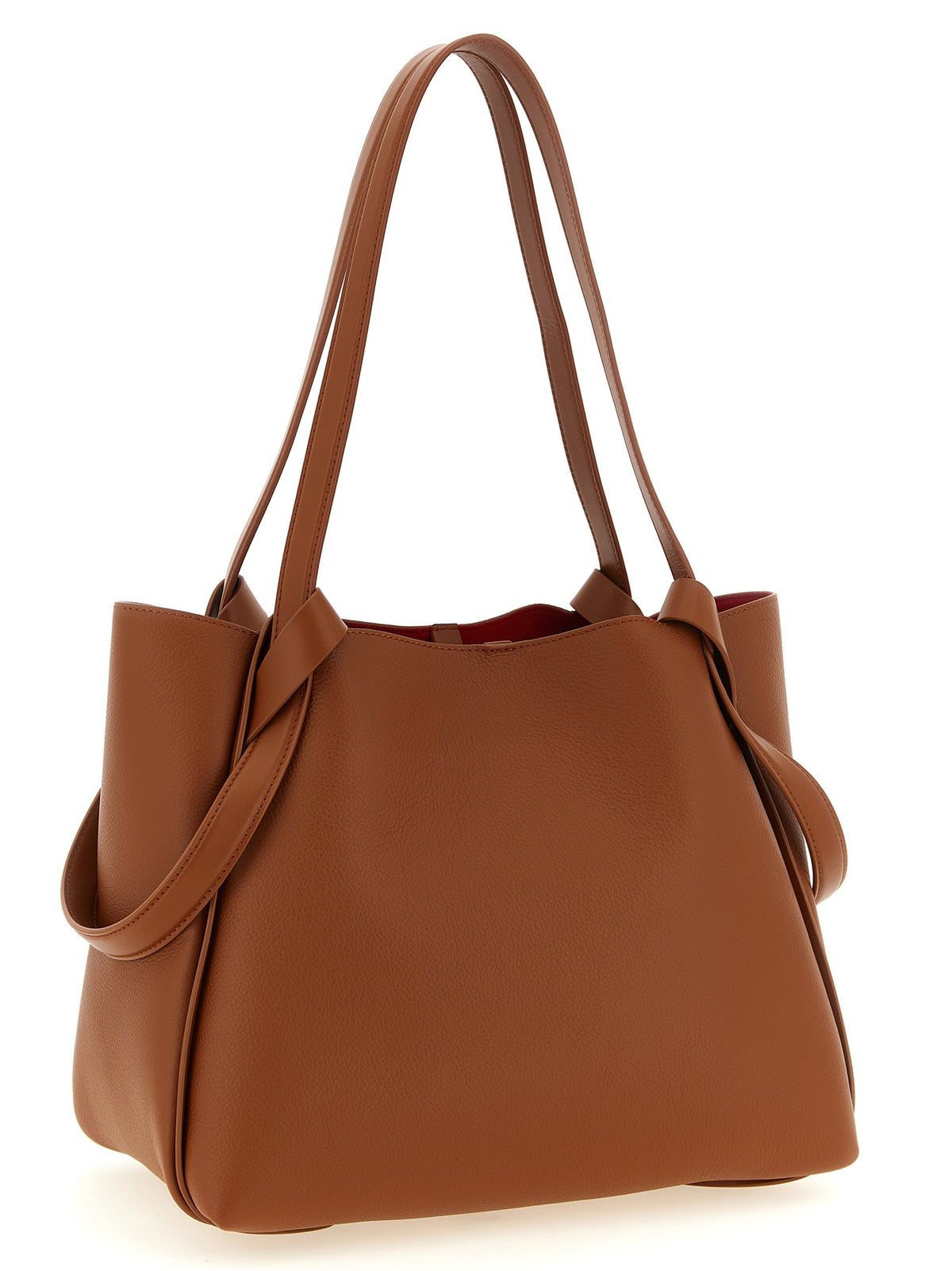 Cabas en cuir marron
