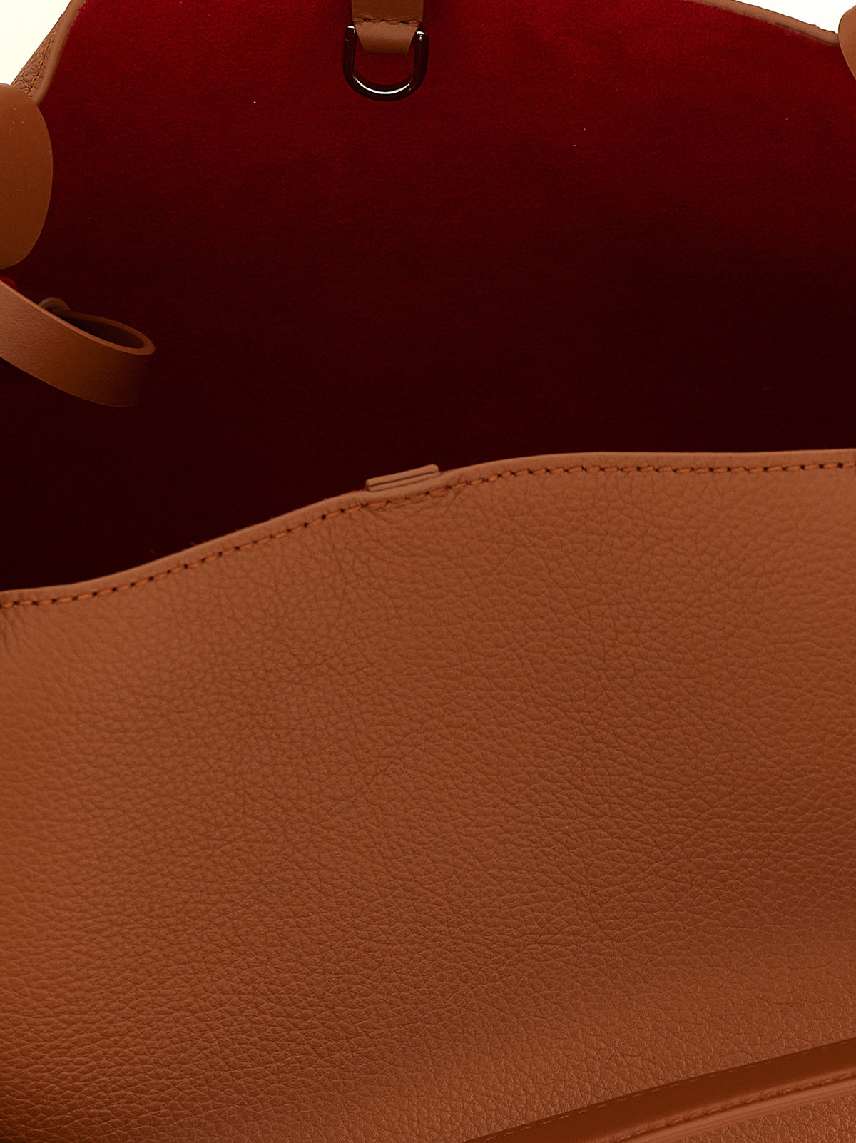 Cabas en cuir marron