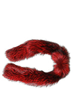 Écharpe rouge et argent