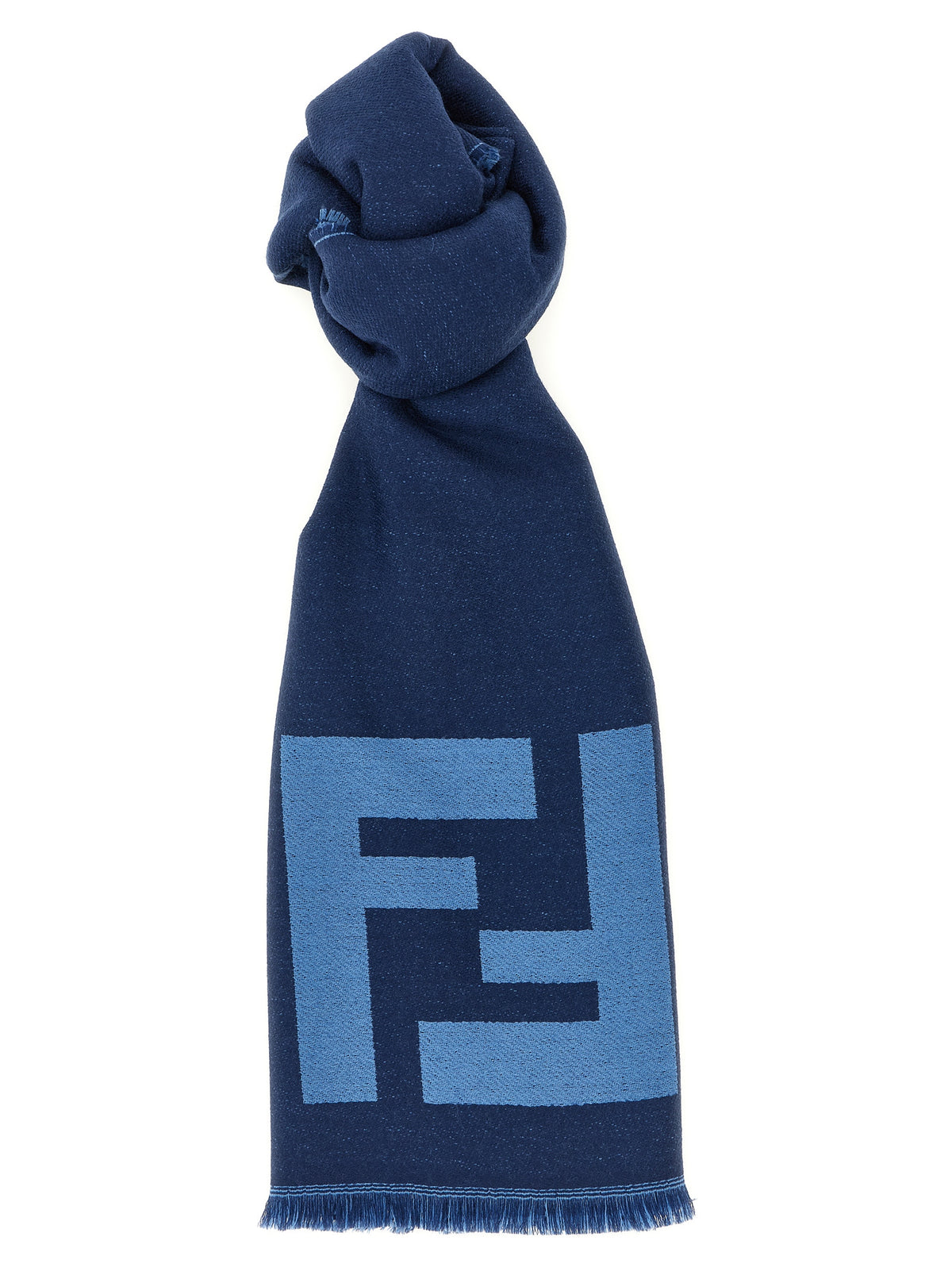 Écharpe bleu en laine vierge