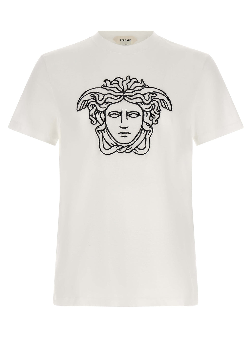 White and Black Cotton T-Shirt