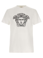 White and Black Cotton T-Shirt