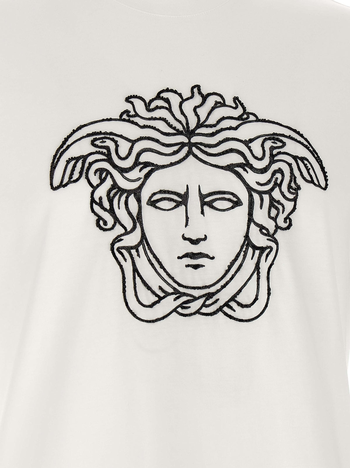 White and Black Cotton T-Shirt
