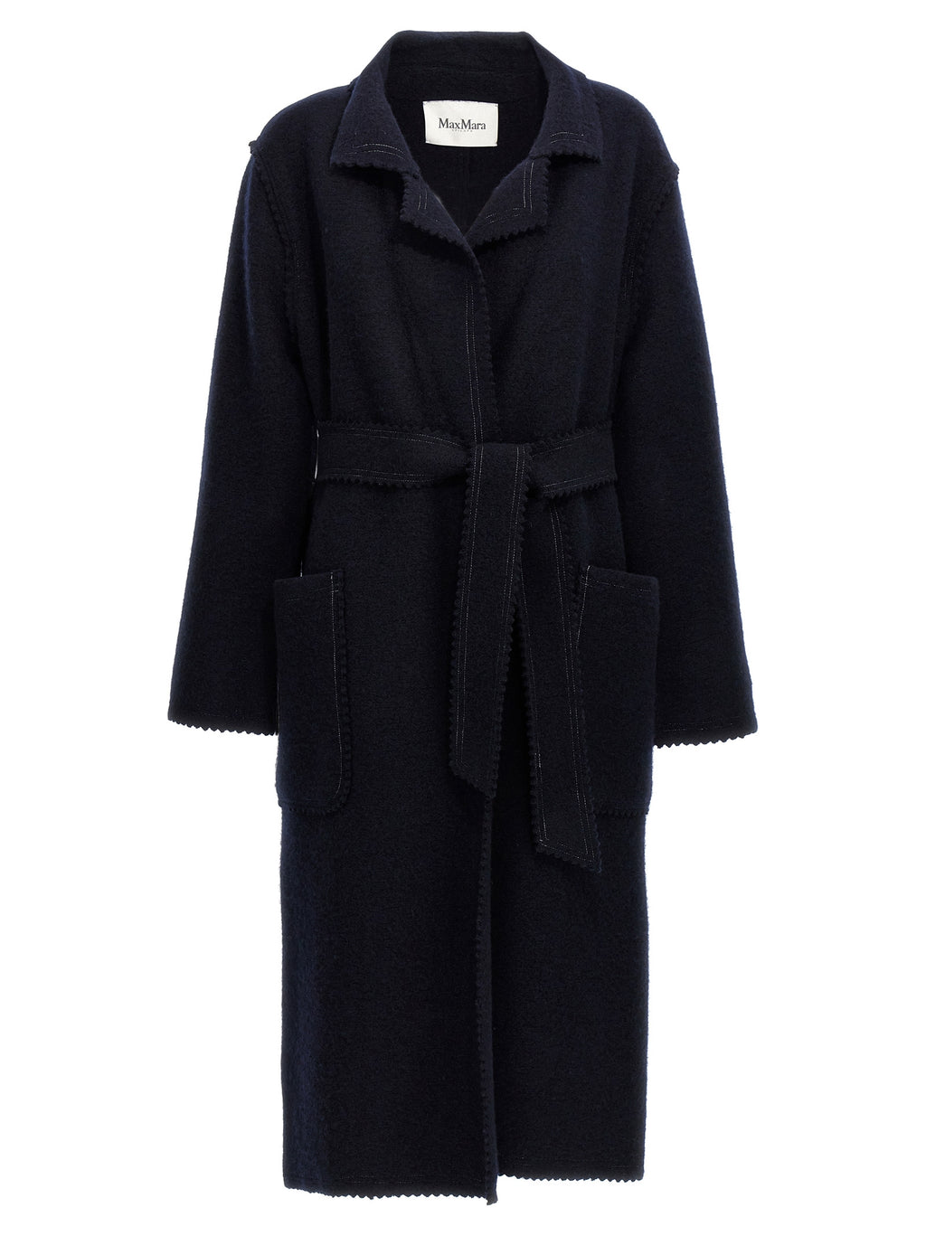 Manteau en laine bleu