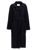 Manteau en laine bleu