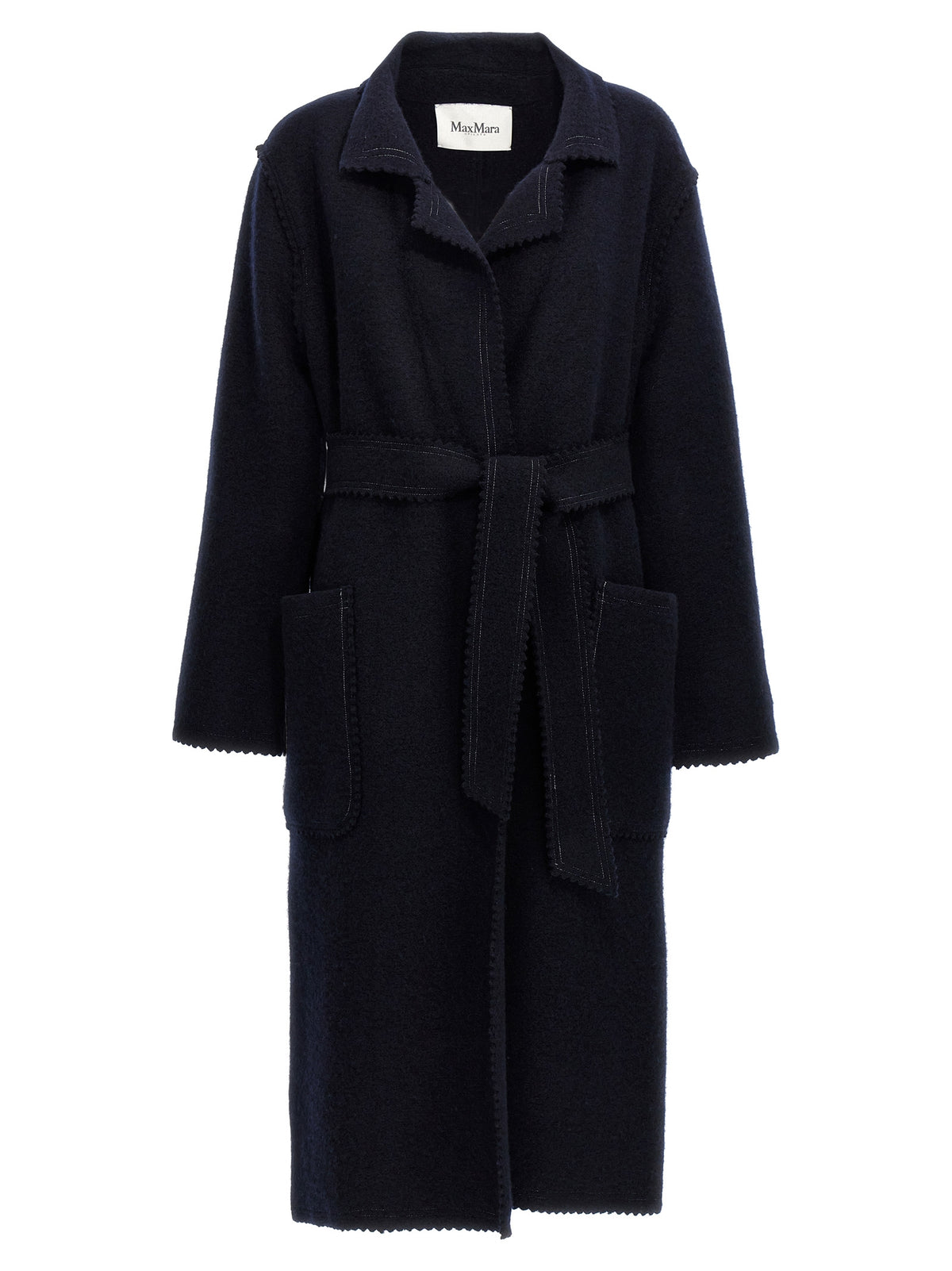 Manteau en laine bleu