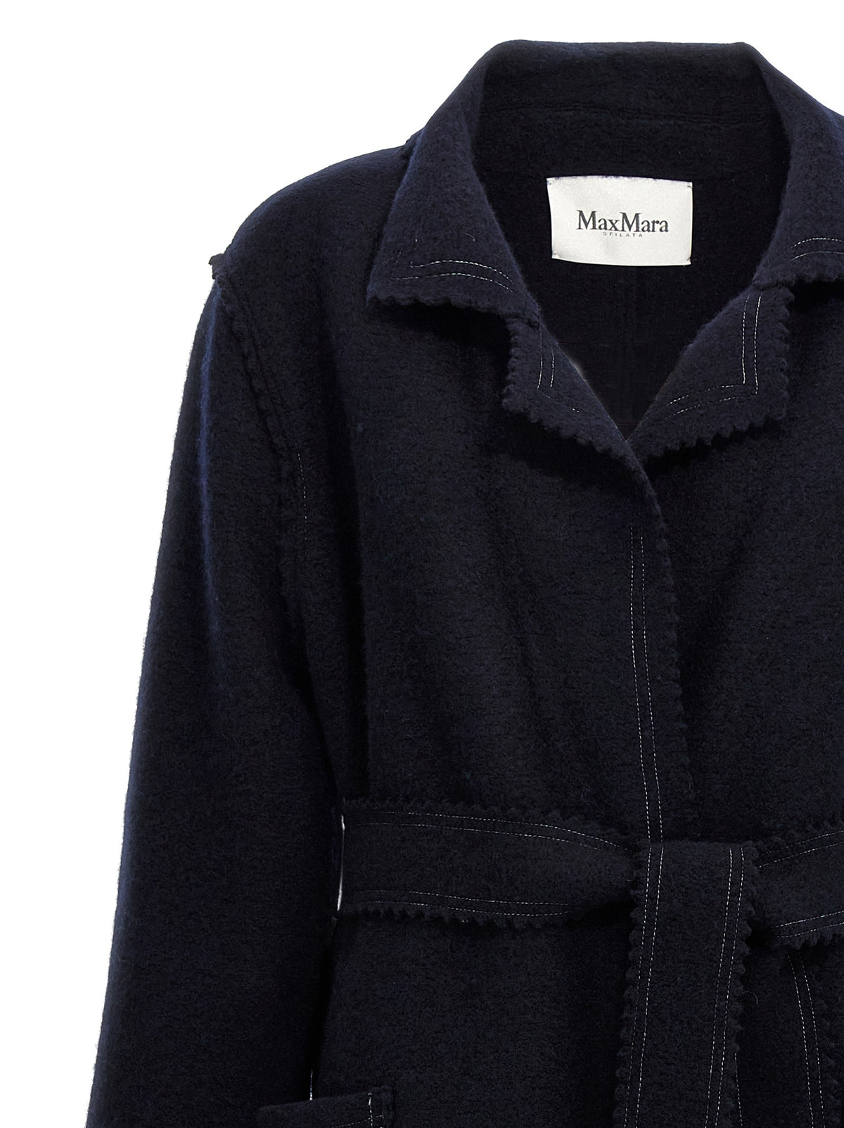Manteau en laine bleu
