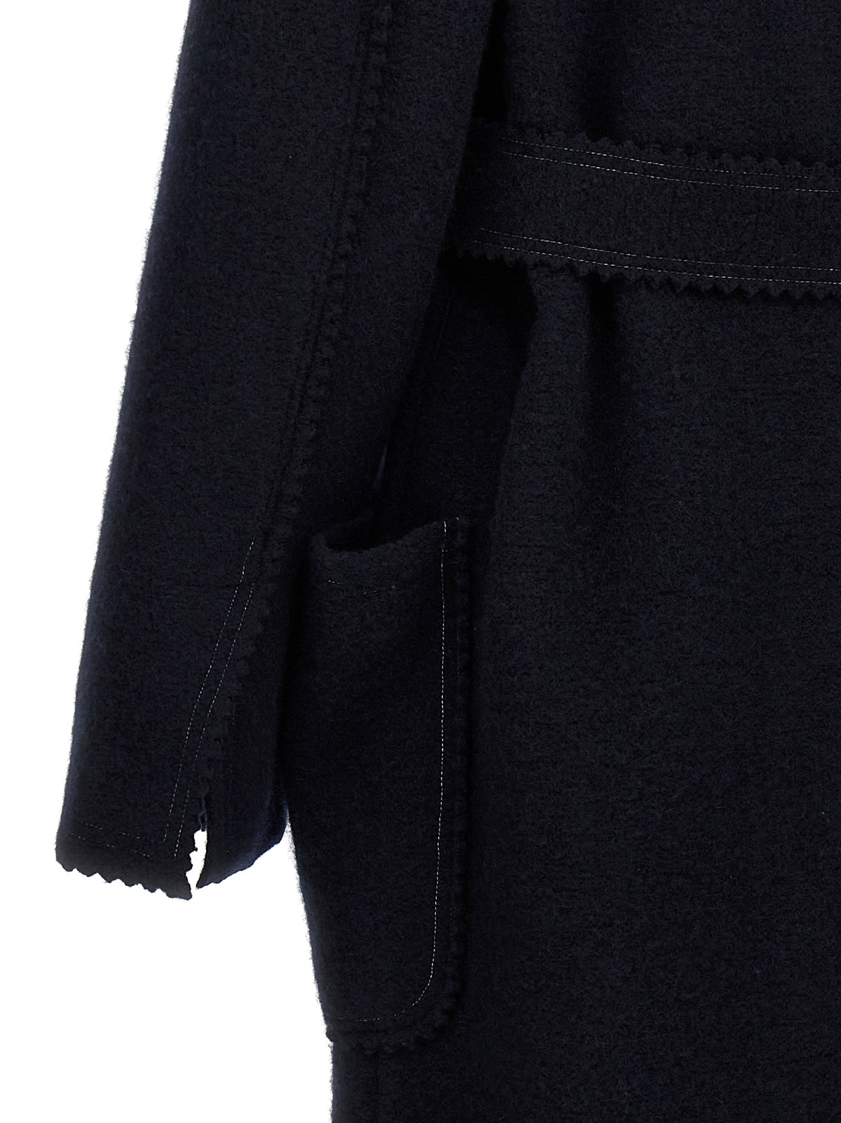 Manteau en laine bleu
