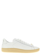 Baskets basses en cuir de veau blanc