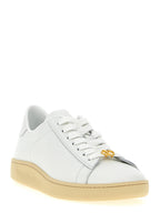 Baskets basses en cuir de veau blanc