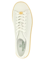 Baskets basses en cuir de veau blanc