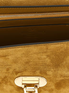 Sac bandoulière en daim beige