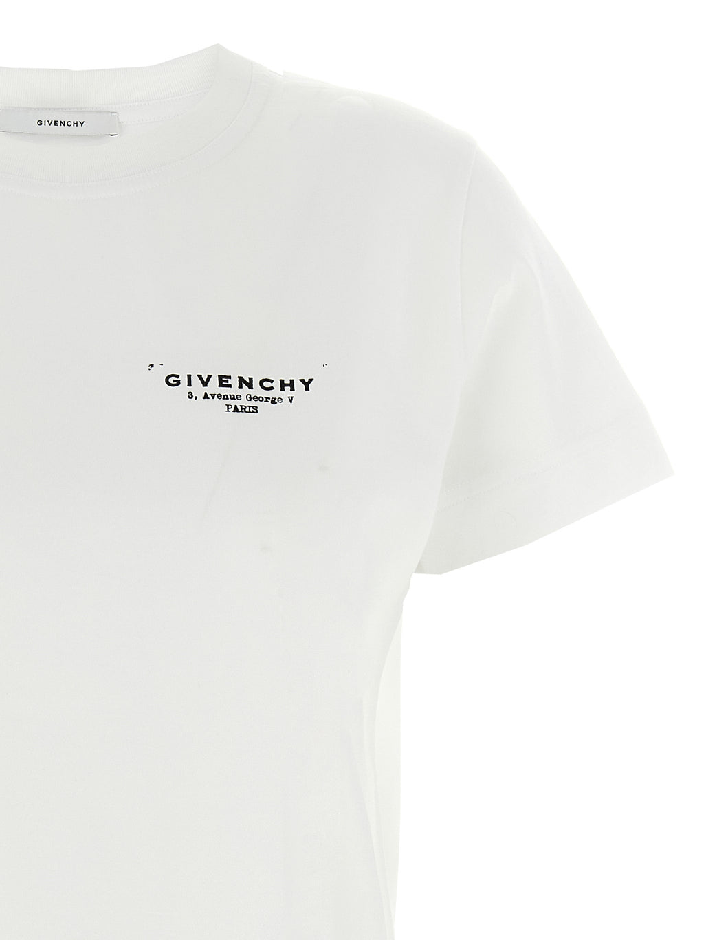 White and Black Cotton T-Shirt