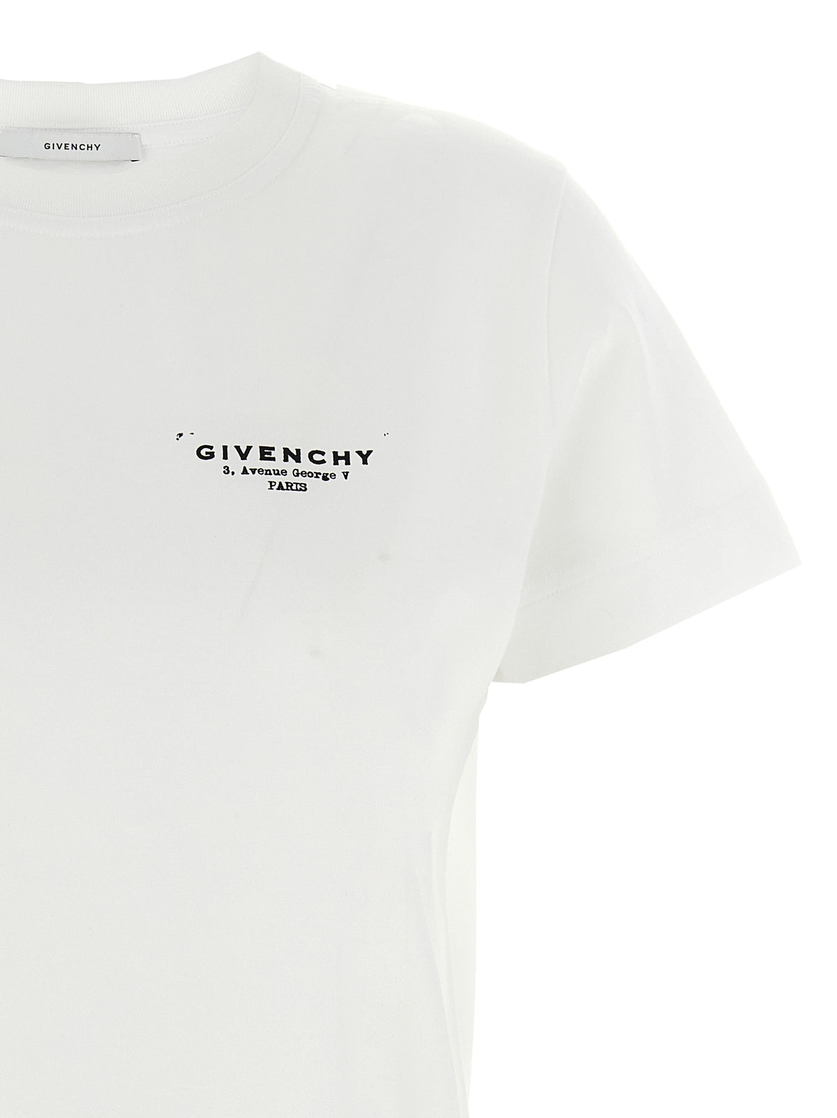 White and Black Cotton T-Shirt