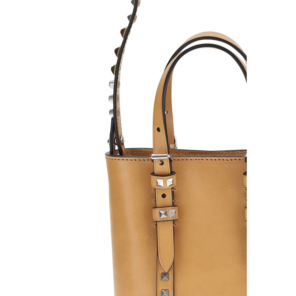 Beige Leather Shoulder Bag