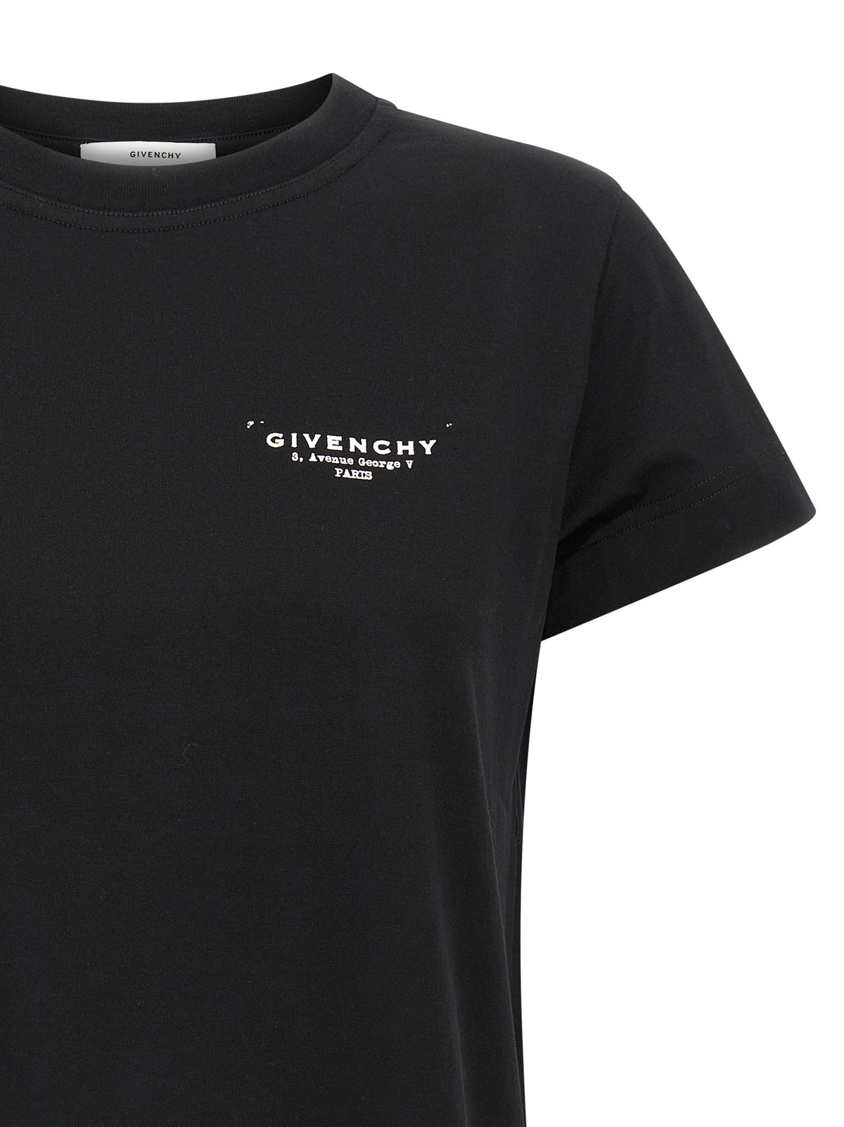 White and Black Cotton T-Shirt