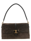 Sac à bandoulière en daim marron