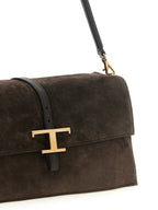 Sac à bandoulière en daim marron