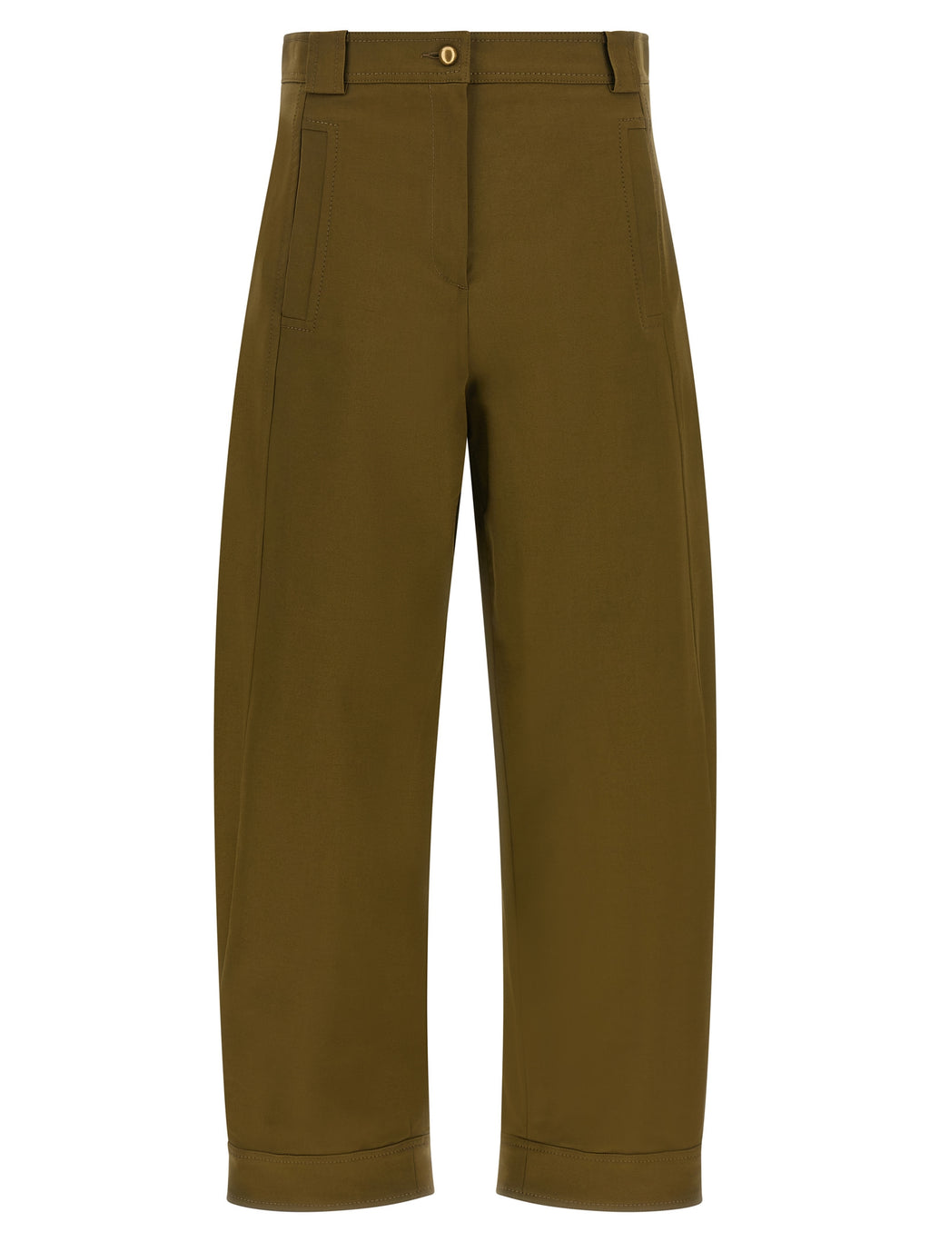 Pantalon en coton olive et vert
