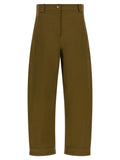 Pantalon en coton olive et vert