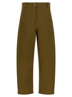 Pantalon en coton olive et vert