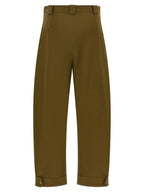 Pantalon en coton olive et vert