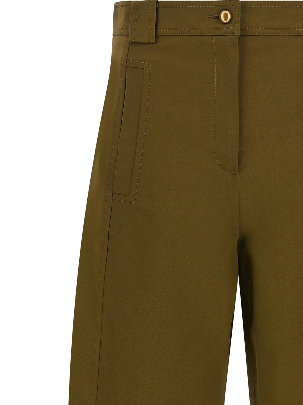 Pantalon en coton olive et vert
