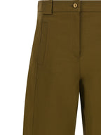 Pantalon en coton olive et vert