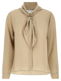 Beige Silk Blouse