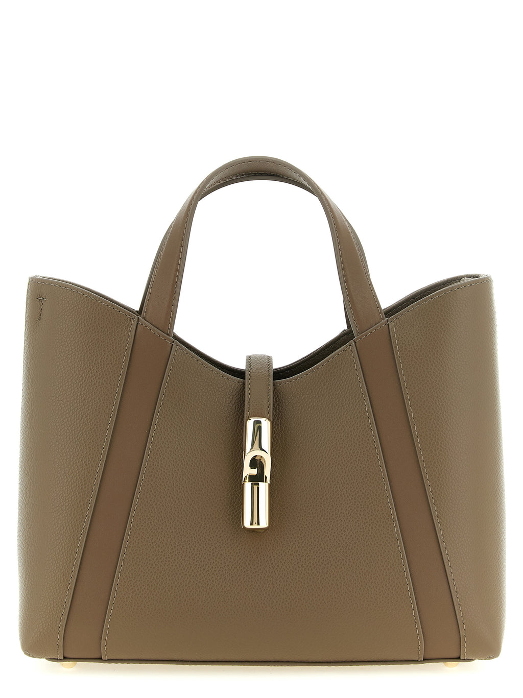 Sac fourre-tout en cuir de veau gris